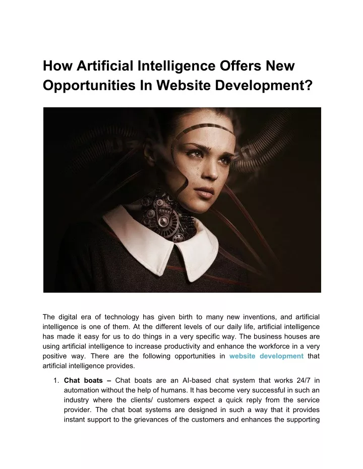 how artificial intelligence offers
