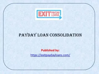 Payday loan consolidation