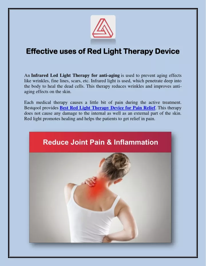 effective uses of red light therapy device