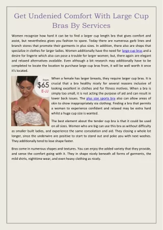 get undenied comfort with large cup bras