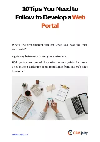 10 Tips You Need to Follow to Develop a Web Portal