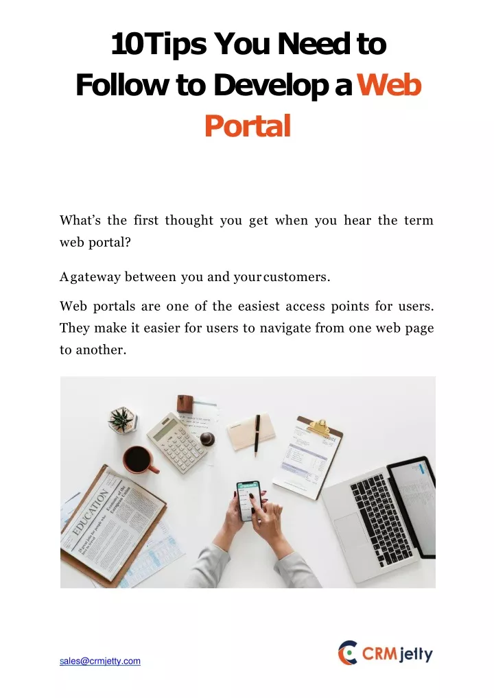 10 tips you need to follow to develop a web portal