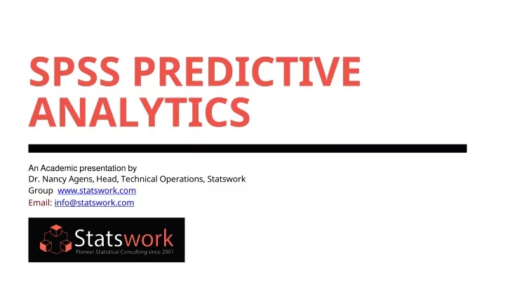 spss predictive analytics