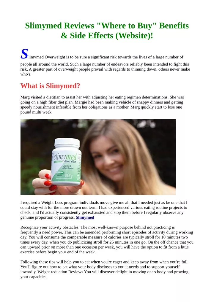 slimymed reviews where to buy benefits side