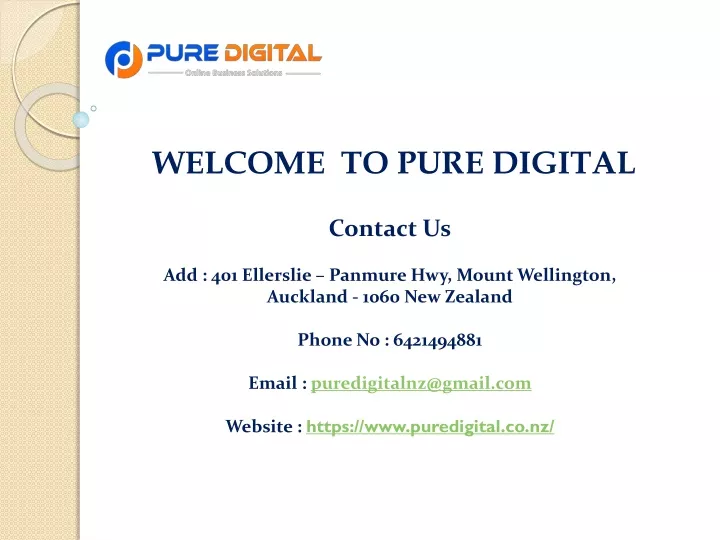 welcome to pure digital