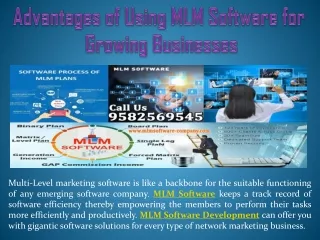 advantages of using mlm software for growing