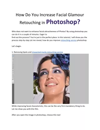 How Do You Increase Facial Glamour Retouching in Photoshop