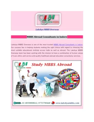 MBBS Abroad Consultants in Indore