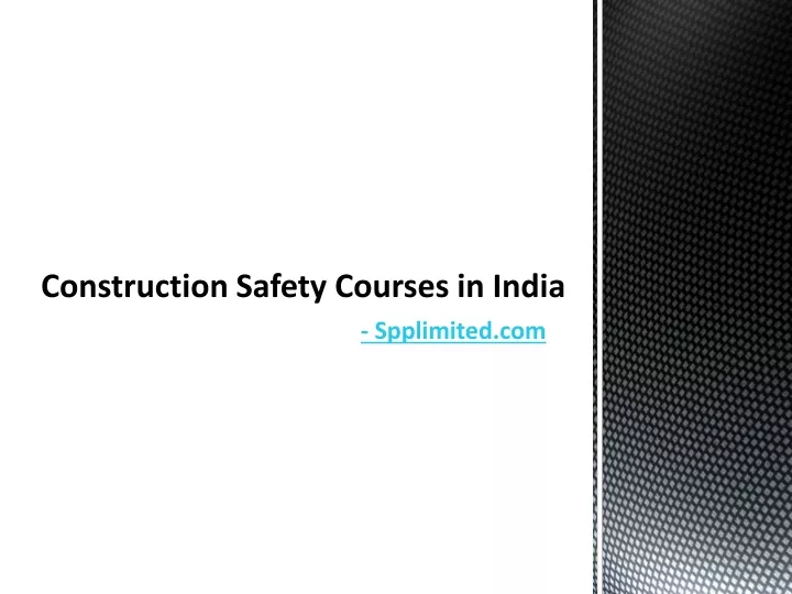 construction safety courses in india