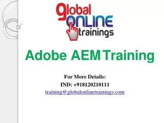Adobe AEM Training | Adobe Experience Manager AEM Online Training