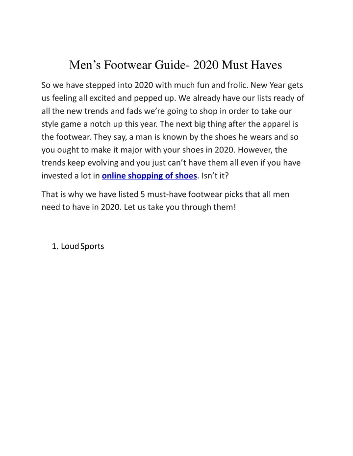 men s footwear guide 2020 must haves so we have