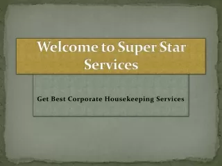 Corporate Housekeeping Services at very big discount price