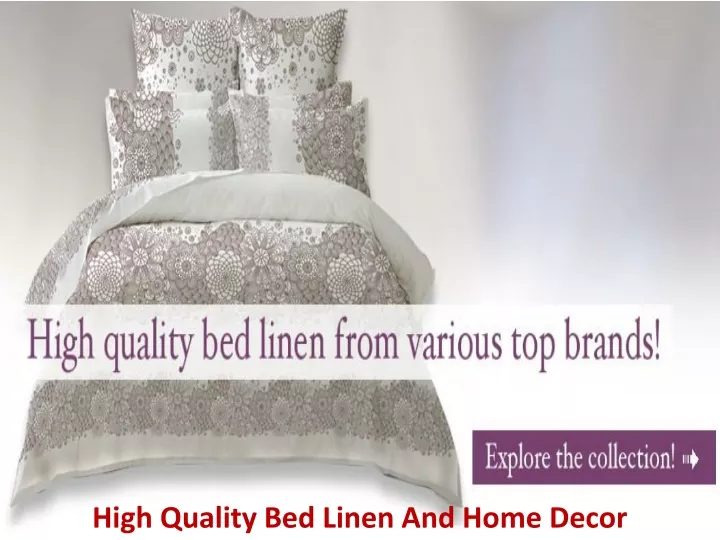 high quality bed linen and home decor