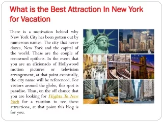 What Is The Best Attraction In New York for Vacation