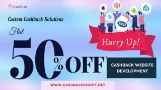 Flat 50 % OFF on all our Premium Cashback Solutions - Limited Time Offer