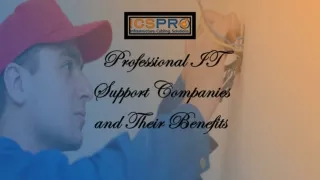 Professional IT Support Companies and Their Benefits
