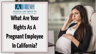 What Are Your Rights As A Pregnant Employee In California?