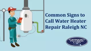 Common Signs to Call Water Heater Repair Raleigh NC
