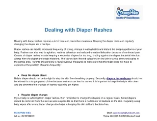 Dealing with Diaper Rashes