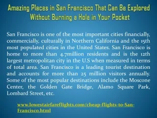 Amazing Places in San Francisco That Can Be Explored Without Burning a Hole in Your Pocket