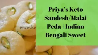 Priya’s Keto Sandesh/Malai Peda | Indian Bengali Sweet