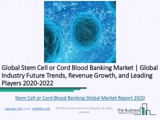 global global stem cell or cord blood banking