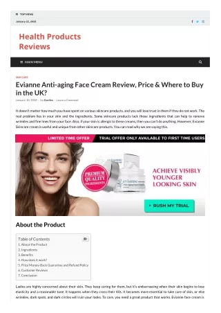 An Overview  Evianne Cream Update 2020:-