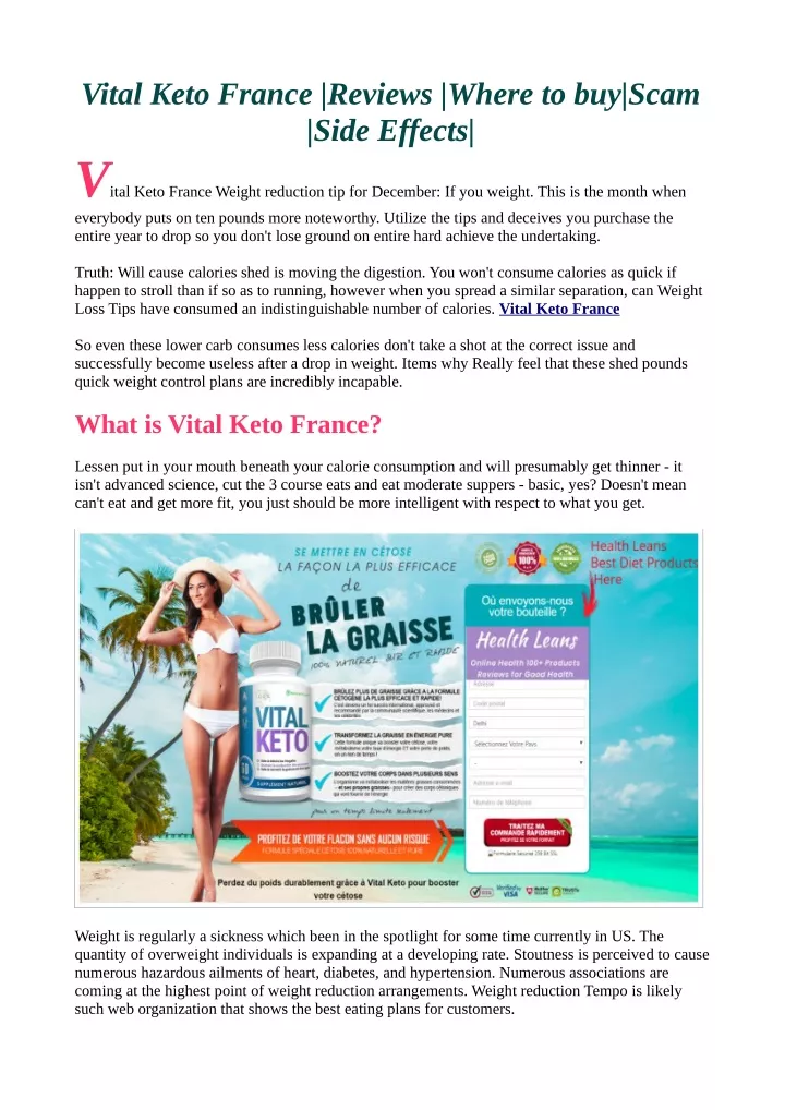 vital keto france reviews where to buy scam side