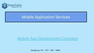 Mobile Software Development Company- Snowflakes Software