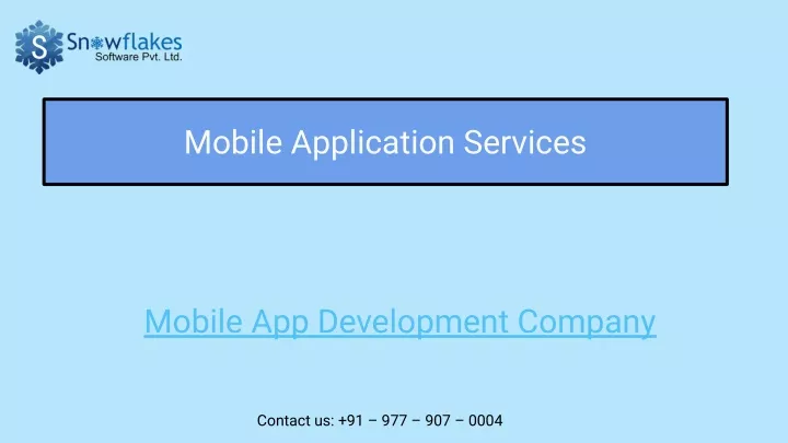 mobile application services