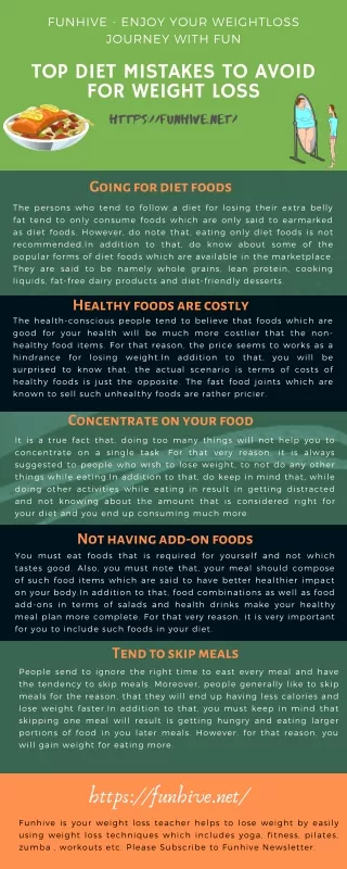 Top diet mistakes to avoid for weight loss