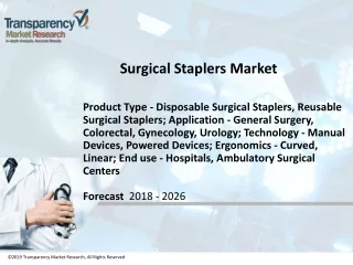 Surgical Staplers Market To Rise at A 7.5% CAGR between 2018 and 2026