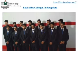 Best MBA Colleges in Bangalore - IBMR IBS