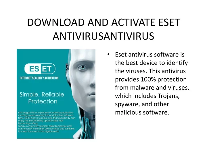 download and activate eset antivirusantivirus