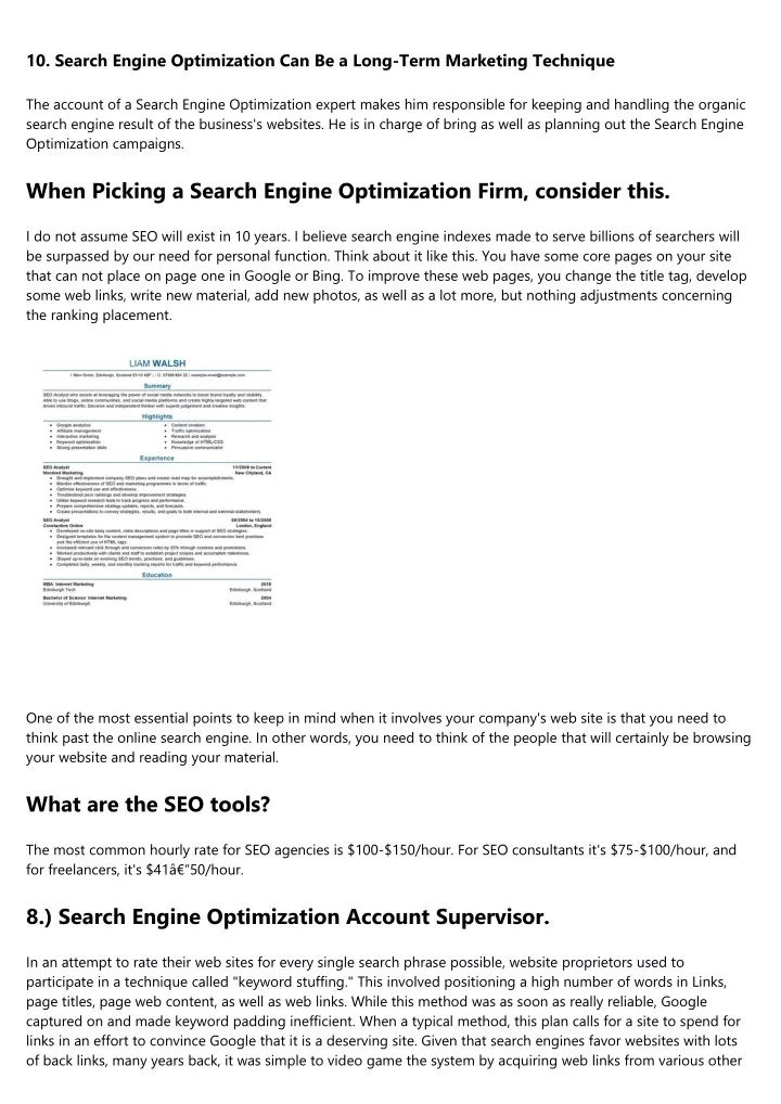 10 search engine optimization can be a long term