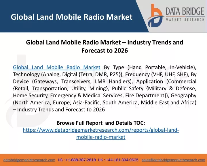 global land mobile radio market