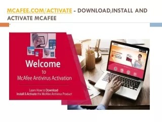 McAfee.com/activate - Download and Activate McAfee Product Online