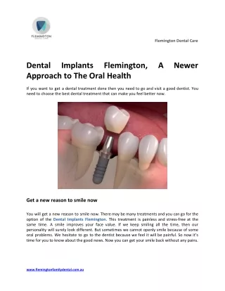 Dental Implants Flemington, A Newer Approach to The Oral Health