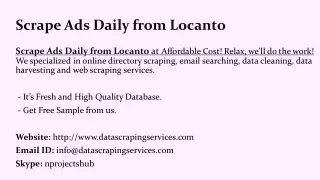 scrape ads daily from locanto