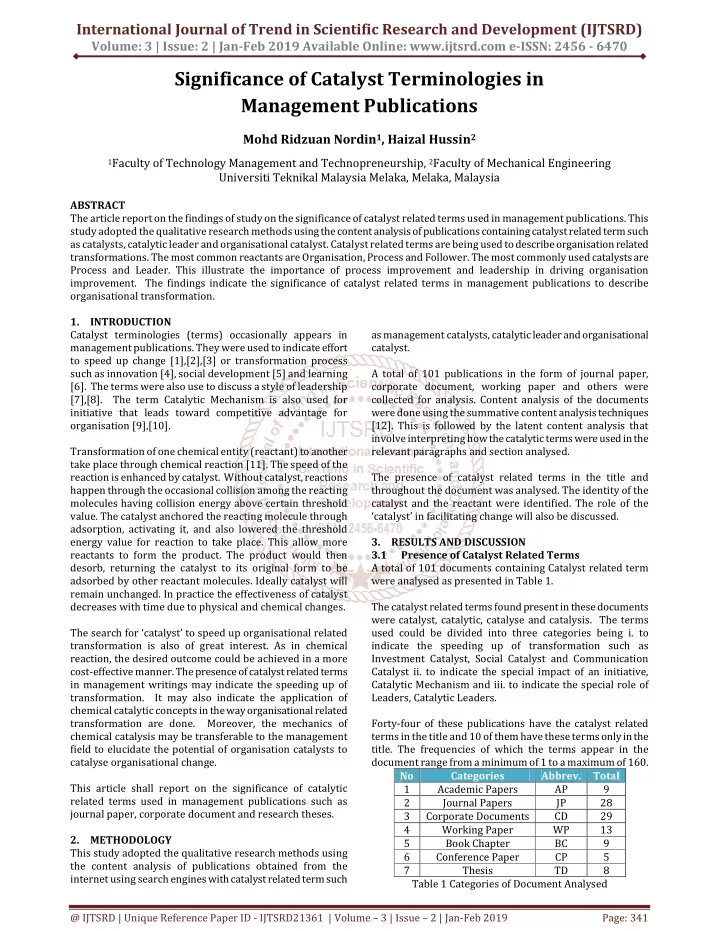 international journal of trend in scientific