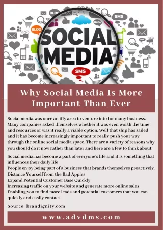 Why Social Media Is More Important Than Ever