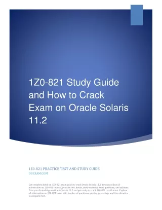 [PDF] 1Z0-821 Study Guide and How to Crack Exam on Oracle Solaris 11.2