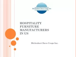 Commercial Hospitality Furniture Manufacturers in USA