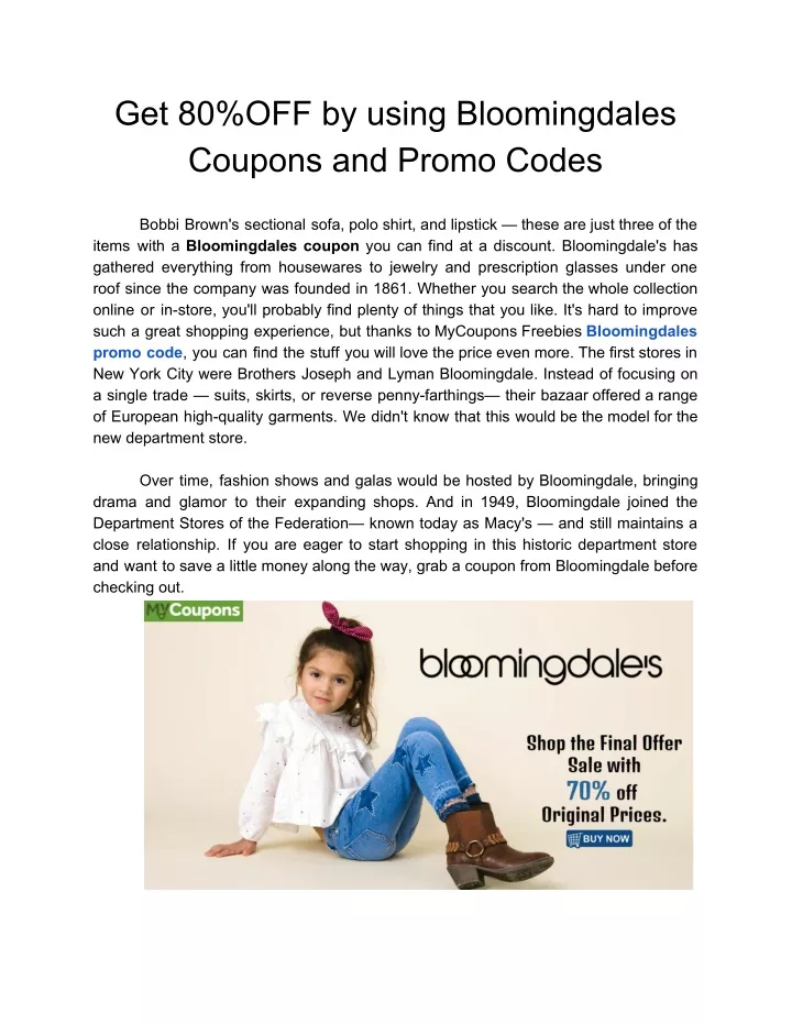 get 80 off by using bloomingdales coupons