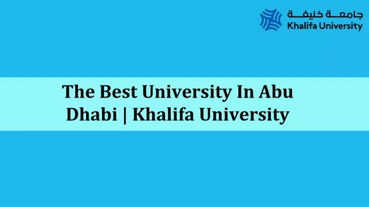 the best university in abu dhabi khalifa