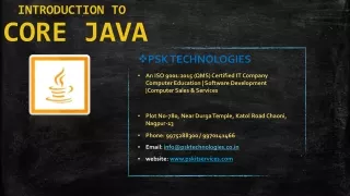 introduction to core java