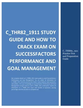 C_THR82_1911 Study Guide and How to Crack Exam on SuccessFactors Performance and Goal Management
