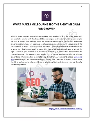 What makes Melbourne SEO the right medium for growth