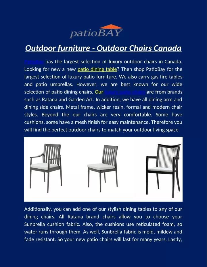 outdoor furniture outdoor chairs canada