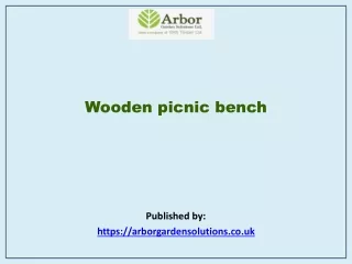 Wooden picnic bench